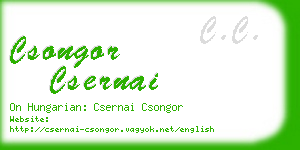 csongor csernai business card